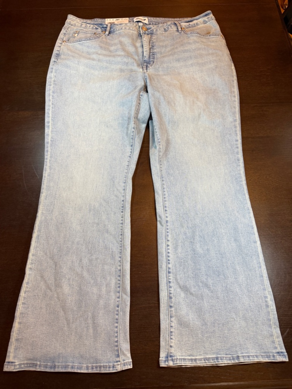 NWT Seven7 Trail Dust Slim Bootcut Jeans 20W Light Wash Western Y2K